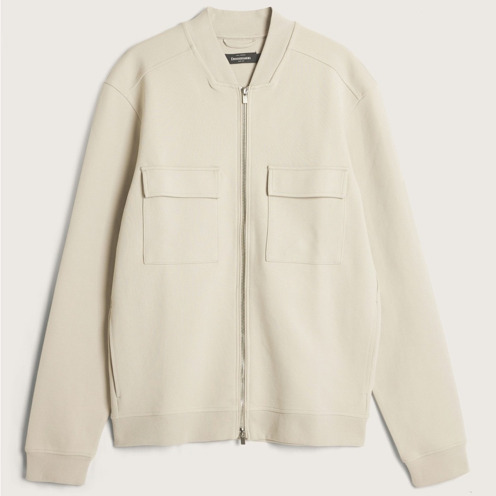 Dressmann Zippered Bomber Jacket Size Large
